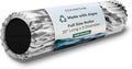 Oceanfoam Soft Tidal Roller (Black Marbled) - Low Density Foam Roller for Physical Therapy, Back Pain, Excercise & Stretching - Wave Textured - Yoga, Athletics, & Wellness - Full Size, 20" x 5"-Ruum Studio Home
