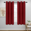 Easy-Going Blackout Curtains for Bedroom, Solid Thermal Insulated Grommet and Noise Reduction Window Drapes, Room Darkening Curtains for Living Room, 2 Panels(42x63 in, Christmas Red)-Ruum Studio Home