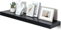 12'' Deep Floating Shelves, 48 Inch Large Floating Shelf Black, Deep Wall Shelves for Living Room Bathroom Laundry Room Bedroom Kitchen Home Office - Black-Ruum Studio Home