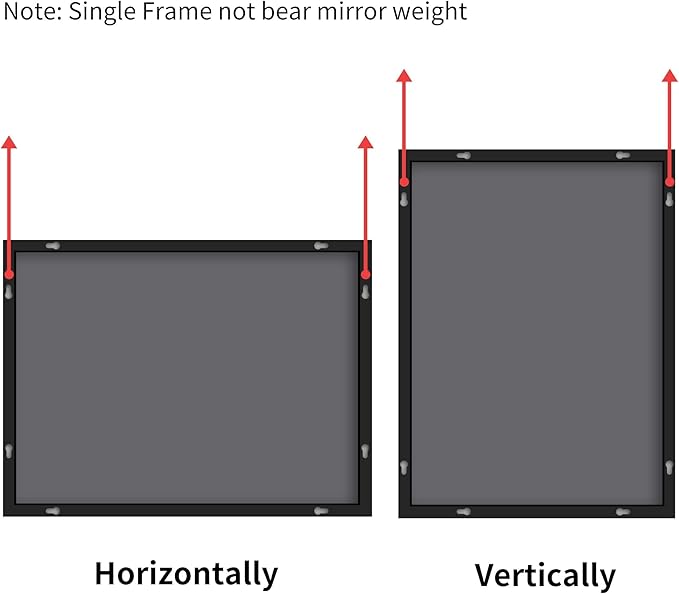 Bathroom Black Mirror, 36x55in Black Rectangle Mirror with Thin Metal Frame, Large Rectangular Wall Mirror for Bathroom, Living Room, Hair Salon, Big Farmhouse Mirror Hang Horizontal/Vertical-Ruum Studio Home