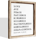 Christian Wall Decors, Positive Home Decors for Living Room, Galatians 5:22-23 Signs Decor, Scripture Decor Art, Framed Wall Plaque Sign 15 * 11.5 inches, Love Joy Peace Sign-Ruum Studio Home