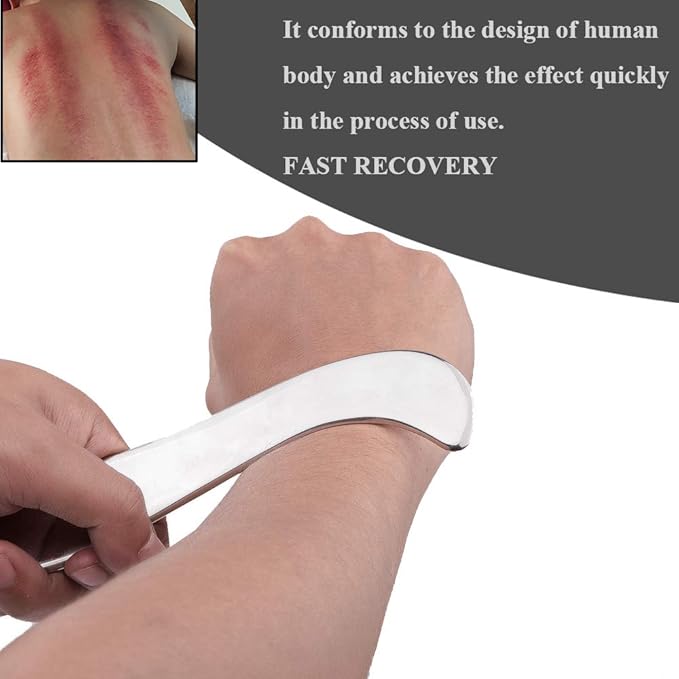 Stainless Steel Gua Sha Scraping Massage Tool-Muscle Scraper - Soft Tissue Mobilization,Physical Therapy for Back, Legs, Arms (2 PCS)-Ruum Studio Home