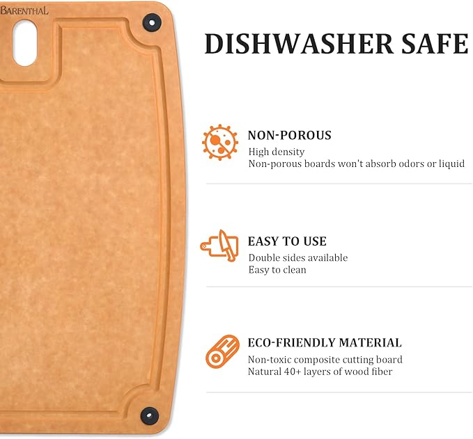 large cutting boards for kitchen dishwasher - XL cutting board set double-sided with Non-Slip Feet and Juice Groove Composite chopping board knife Friendly Cut Meat, Fruit,Vegetable-Ruum Studio Home
