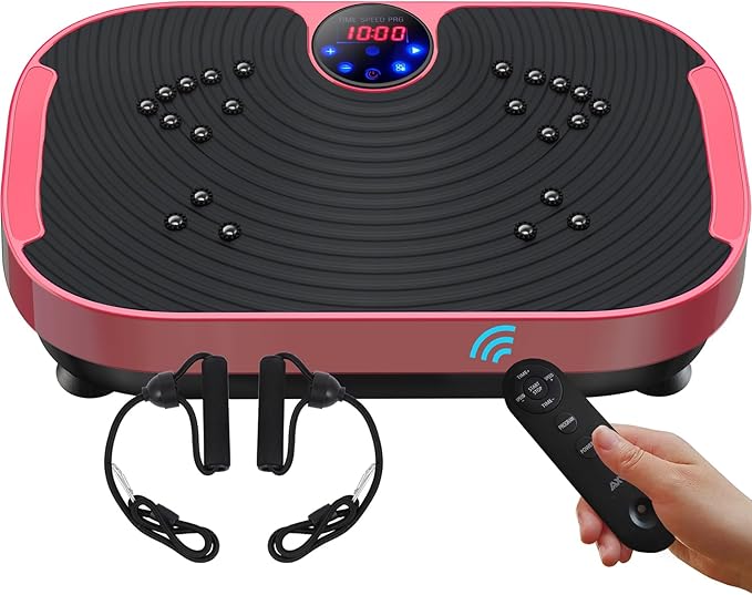 AXV Vibration Plate Exercise Machine Whole Body Workout Vibrate Fitness Platform Lymphatic Drainage Machine for Weight Loss Shaping Toning Wellness Home Gyms Workout-Ruum Studio Home