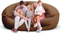 Bean Bag Chair for Adults 7FT,Soft Removable Cover for Teens/Girls Bedroom,Fluffy Giant Round Floor Beanbag Lounger Chairs (No Filler,Deep Coffee)-Ruum Studio Home