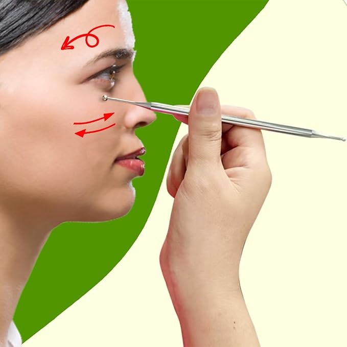 BYYDDIY 6.3inch Stainless Steel Dual Head Facial Reflexology Tools,Ear Massage Tool,Body Point Probe Pen &Trigger Point Massager Tool for Deep Tissue (6.3inch)-Ruum Studio Home