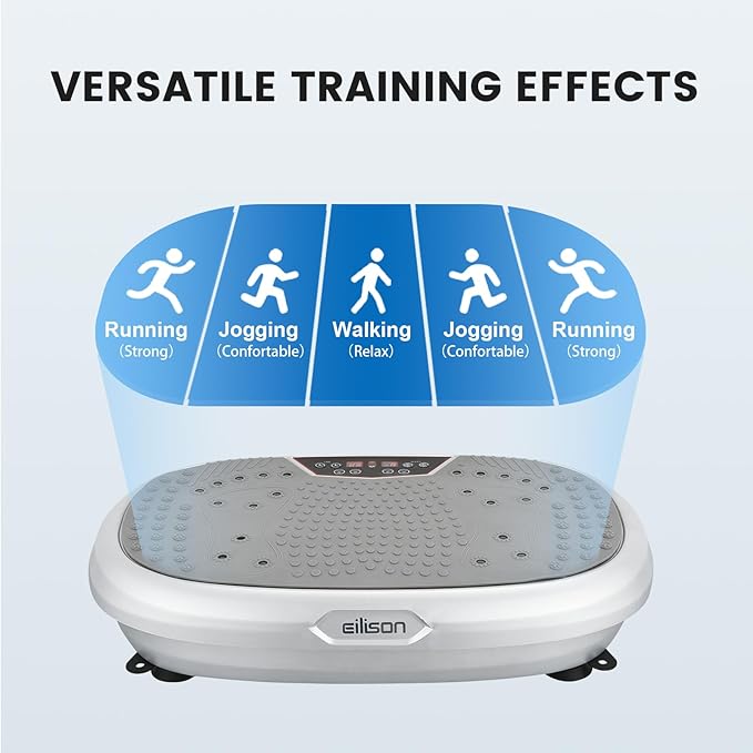 EILISON FitMax 3D XL Vibration Plate Exercise Machine - Whole Body Workout Vibration Platform w/Loop Bands - Lymphatic Drainage Machine for Weight Loss, Shaping, Wellness, Recovery-Ruum Studio Home