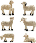Miniature Garden Figurines Set of 6 Sheep Statues - Outdoor Decor Art for Fall Winter - Patio, Lawn, Yard Decoration - Housewarming Gift (Sheep)-Ruum Studio Home