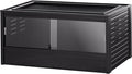 New Age Pet ECOFLEX 48 in Mojave Reptile Lounge in Espresso Black, Durable Wood Plastic Composite Habitat with Vented Side Panels, Removable Sliding Glass Doors, and Mesh Screen Top for Lamp Setup,-Ruum Studio Home