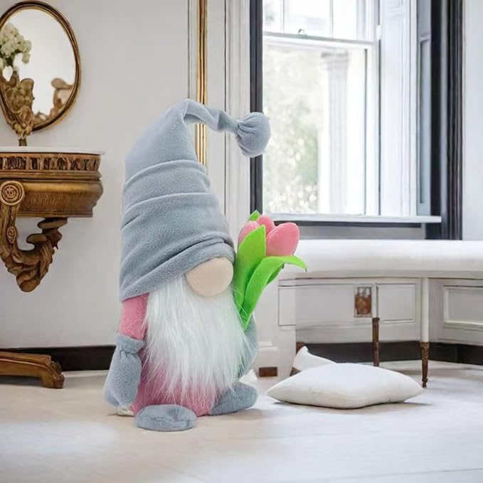 Fall Decoration for Home,15 inch Fall Gnomes Plush Decor for Tiered Tray, Thanksgiving Gnome Plush Doll Swedish Gnomes Gifts Autumn Table Decoration Home Tabletop Elf Doll,Grey-Ruum Studio Home