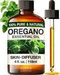 Kukka Oregano Essential Oil for Skin - 4 Fl Oz - 100% Pure Natural, Earthy & Herbaceous Scent, Perfect for Mother's Day Gifts, Diffuser, Nails, Candle & Soap Making DIY-Ruum Studio Home