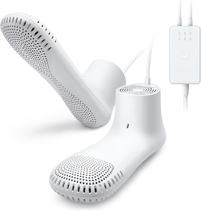 Shoe Dryer and Deodorizer -Enhanced Deodorising, Boot Dryer with Timer Shoes Socks Heater Boots Warmer, No Noise | Durable Wire | US Plug-Ruum Studio Home