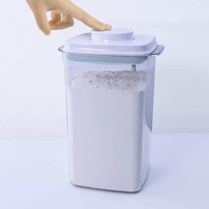 BopTop (1pc - 5lb Flour) Airtight Food Storage Container – Mechanical Silicone Seal Canister - BPA-Free - 4.2Qt-Ruum Studio Home