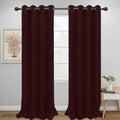 Easy-Going Blackout Curtains for Bedroom, Solid Thermal Insulated Grommet and Noise Reduction Window Drapes, Room Darkening Curtains for Living Room, 2 Panels (52x96 in,Wine)-Ruum Studio Home