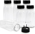 RoyalHouse - 6 Pack 14 Oz Plastic Spice Jars with Black Cap, Clear and Safe Plastic Bottle Containers with Shaker Lids for Storing Spice, Herbs and Seasoning Powders, BPA Free, Made in USA-Ruum Studio Home