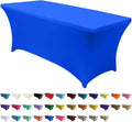 ABCCANOPY 6 FT Royal Blue Spandex Table Cover Stretch Fitted Wrinkle Resistant Tablecloth Reuse for Rectangular Folding Table Patry Event Wedding Banquet Protector-Ruum Studio Home