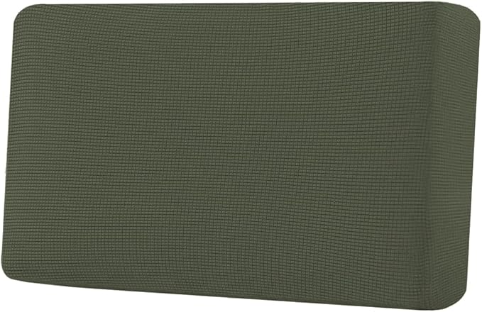 H.VERSAILTEX Super Stretch Individual Seat Cushion Covers Sofa Covers Couch Cushion Covers Slipcover Sets Thick Jacquard Textured Twill Fabric (1 Piece Loveseat Cushion Cover, Olive)-Ruum Studio Home