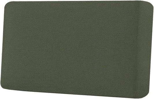 H.VERSAILTEX Super Stretch Individual Seat Cushion Covers Sofa Covers Couch Cushion Covers Slipcover Sets Thick Jacquard Textured Twill Fabric (1 Piece Loveseat Cushion Cover, Olive)-Ruum Studio Home
