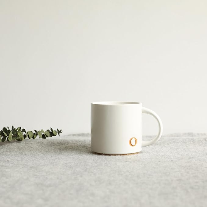 COLLECTIVE HOME - Monogram Ceramic Mugs, 15 oz Golden Initial Coffee Cups, Elegant Alphabet Tea Mugs, Elegant Personalized Mug with Gift Box, Luxurious Cups for Office and Home (o)-Ruum Studio Home