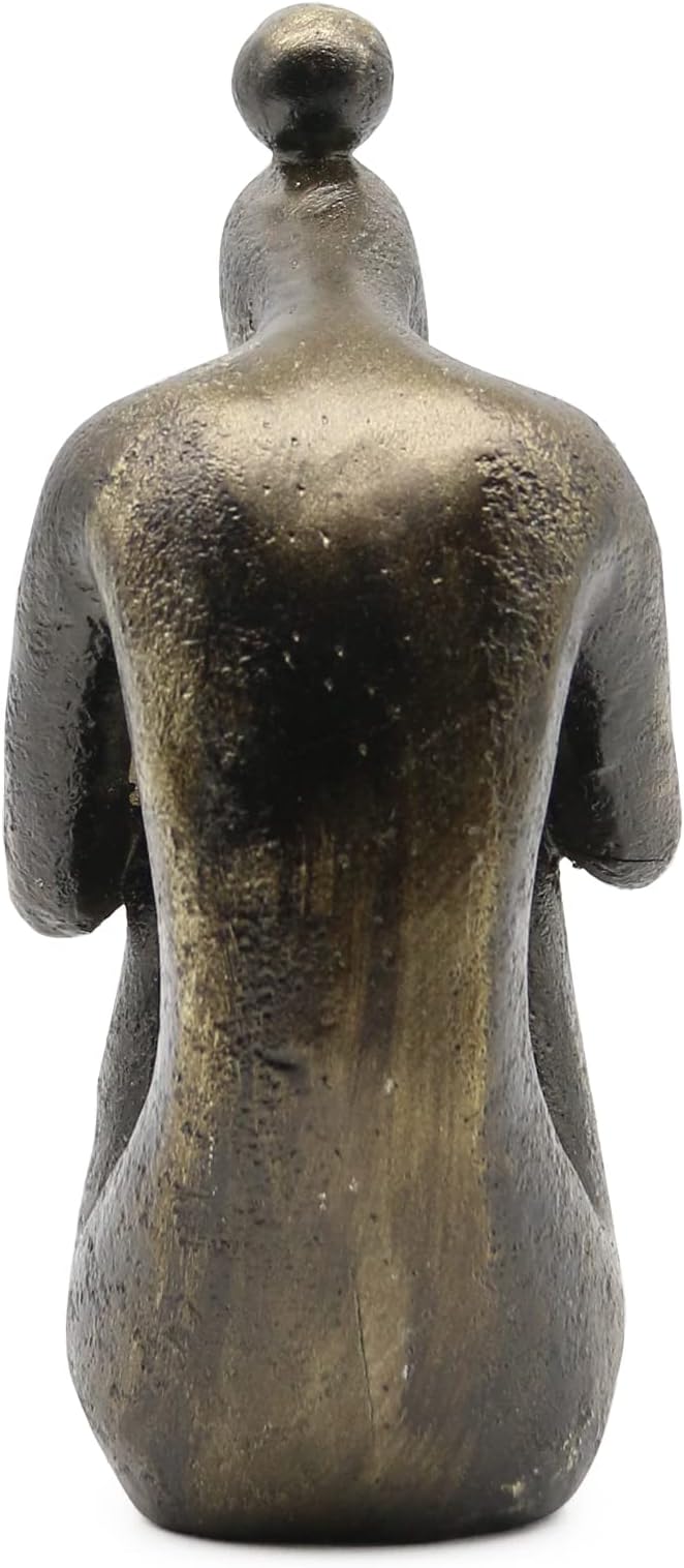 Lukitas Unique Decorative Girl Thinker Bookends, Non-Slip Book Holder, Home Office Bookshelf Decor, Creative Desktop Ornaments for Study Room Hotel Shelves, Resin, 1Pair/2Piece 6.5''-Ruum Studio Home