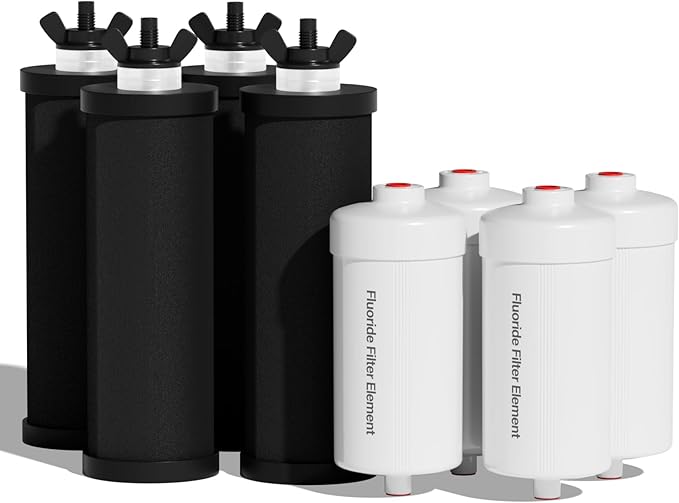 Purewell 8-Stage PF-3&FL-2 Purification Elements Set, Replacement Filters for ProOne® and Berkey® Filters, ProOne® Big+ or Berkey® Big+ Water Filter System and Purewell System (8 Pack, K Series)-Ruum Studio Home