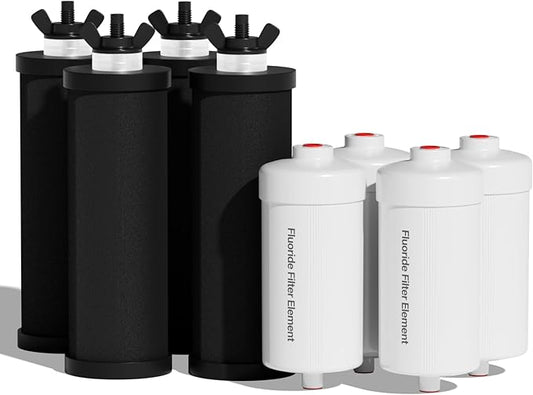Purewell 8-Stage PF-3&FL-2 Purification Elements Set, Replacement Filters for ProOne® and Berkey® Filters, ProOne® Big+ or Berkey® Big+ Water Filter System and Purewell System (8 Pack, K Series)-Ruum Studio Home