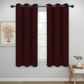 Easy-Going Blackout Curtains for Bedroom, Solid Thermal Insulated Grommet and Noise Reduction Window Drapes, Room Darkening Curtains for Living Room, 2 Panels(42x72 in, Wine)-Ruum Studio Home