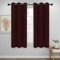 Easy-Going Blackout Curtains for Bedroom, Solid Thermal Insulated Grommet and Noise Reduction Window Drapes, Room Darkening Curtains for Living Room, 2 Panels(42x63 in, Wine)-Ruum Studio Home