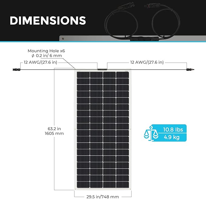 Renogy Solar Panels 200 Watt 12V, Flexible Solar Panel 200W 22% High-Efficiency, 240° Ultra Lightweight Solar Panels for Marine RV Cabin Van Car Boat Camping Curve Surfaces-Ruum Studio Home