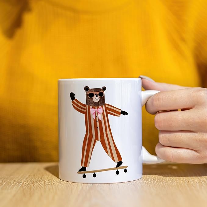JINYO Bear Mug, Bear Coffee Mug, Funny Bear Coffee Cup, Bear Gifts for Women Men, Bear Lovers Gifts, Bear Gifts For Bear Lovers Women, Bear Themed Gifts, Bear Gifts For Bear Lovers, 11oz-Ruum Studio Home
