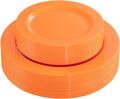 FLOWERCAT 60PCS Orange Plates - Heavy Duty Orange Plastic Plates Disposable for Halloween & Thanksgiving Party - Serve 30 Guests 10.25inch and 7.5inch-Ruum Studio Home