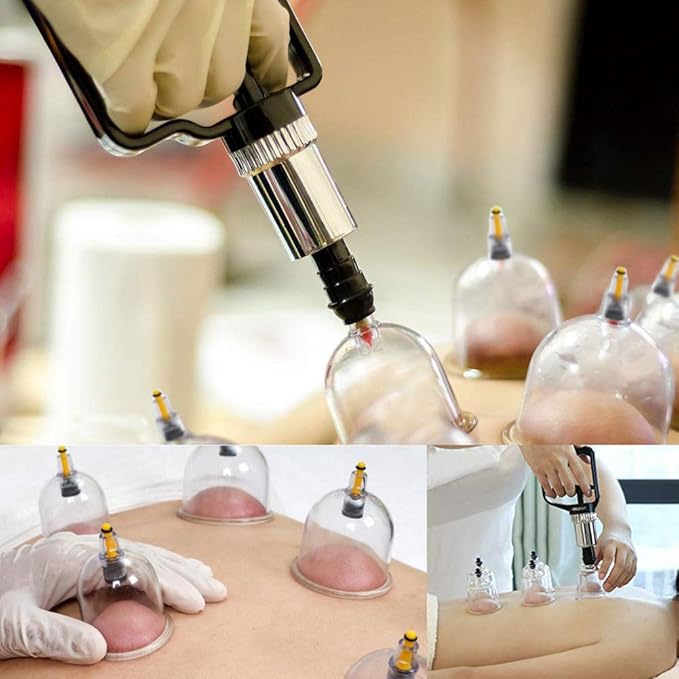 MUCHOO Cupping Set Professional Chinese Acupoint Cupping Therapy Sets Portable, Suction Hijama Cupping Set with Vacuum Magnetic Pump Cellulite Cupping Massage Kit 22-Cup-Ruum Studio Home