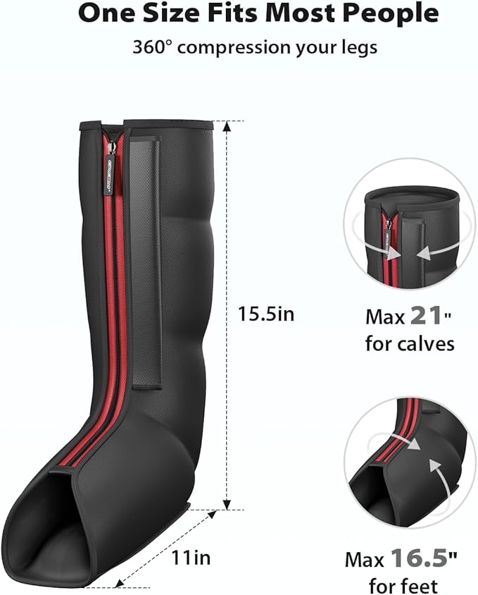 CINCOM Leg Massager with Heat and Compression for Circulation and Pain Relief Foot and Leg Massager Birthday Gifts for Women Men-Ruum Studio Home