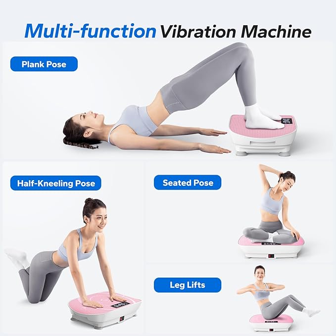MERACH Vibration Plate Exercise Machine, Whole Body Workout Equipment for Women, Bluetooth and Silicone Pedal, Vibration Plate with Auto Mode, Vibrate Fitness Platform for Home-Ruum Studio Home
