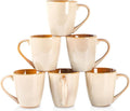 vicrays Coffee Mug Set, 12 Ounce, Set of 6, Ceramic Mug for Men, Women, Unique Glazed Mugs with Handle for Coffee, Tea, Milk, Cocoa, Cereal(Beige)-Ruum Studio Home