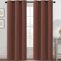 H.VERSAILTEX Blackout Curtains for Bedroom Thermal Insulated Room Darkening Living Room Curtains 84 Inch Long Grommet Privacy Protection Window Curtain Panels/Drapes for Nursery, 2 Panels, Rust-Ruum Studio Home