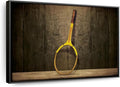 ElephantStock Vintage Tennis Racket Wall Art - Horizontal Framed Canvas - 1-Piece Living Room Wall Decor - Photography Sports Canvas Print - Brown and Black Decor for Wall - 31" X 21"-Ruum Studio Home