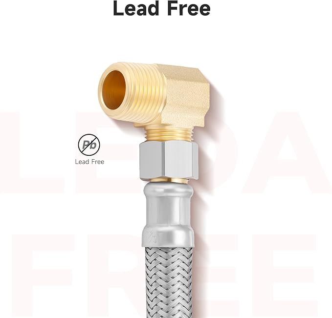 Roastove Universal Dishwasher Installation Kit,4 Ft Stainless Steel Dishwasher Hose,Burst Proof Water Supply Line with 3/8" Compression Connections-Ruum Studio Home