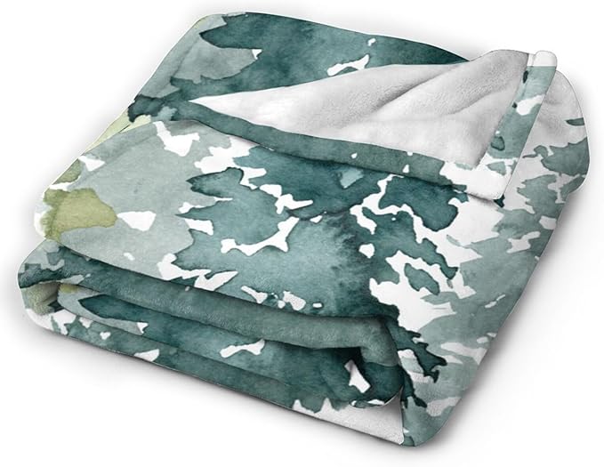 HGOD DESIGNS Watercolor Grey Fir Trees Forest Blanket,Coniferous Tree Decor Blankets Soft Warm Throw for Women Birthday, Home Living Room Decoration 40"x50"-Ruum Studio Home