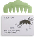 Mount Lai Hand-Carved Natural Jade Gua Sha Scalp Comb – Scalp Massager & Scraping Guasha Tool for Relaxation, Blood Circulation & Cooling-Ruum Studio Home