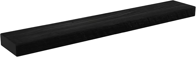 joelsantiques - 42 Inch Wooden Floating Shelves for Wall - 42x6x2 in - Made of Natural Wood - Long Heavy Duty Rustic Wall Shelves for Bedroom - Perfect for Living Room, Kitchen - Black-Ruum Studio Home