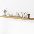 Dreamland 55 Inches Floating Shelves for Wall, 9.3" Deep Long Floating Shelves Set of 1, Large Display & Storage Shelf, Wall Shelf for Bathroom Bedroom Living Room Kitchen Office, Oak-Ruum Studio Home