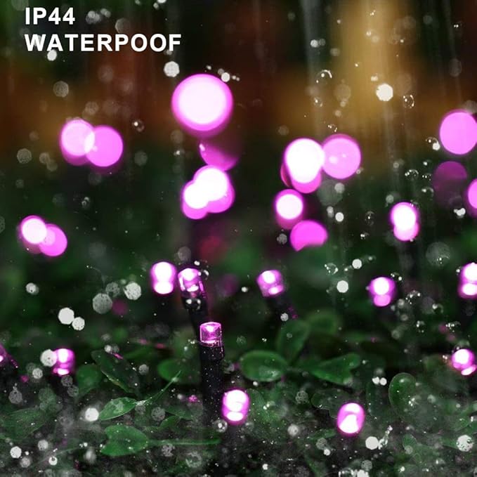 HOME LIGHTING 66ft Halloween Decorative Mini Lights, 200 LED Green Wire Fairy Starry String Lights Plug in, 8 Lighting Modes, for Indoor Outdoor Xmas Tree Wedding Party Decoration (Purple)-Ruum Studio Home