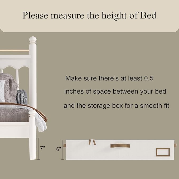 Under Bed Storage Containers, 2-Pack Underbed Storage Box, Collapsible Clothes Storage Bins with Handles and Lid, Large Under Bed Organizers for Shoe, Blanket, Toy, Pillow, Sheet, Beige-Ruum Studio Home