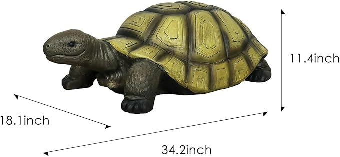 SKYFIRE Turtle Statues for Garden - 34.2” x 18.1” x 11.4” Fiber Reinforced Concrete Figurine Statue, Garden Sculptures & Statues Decor for Outdoors, Lawn, Yard - Outdoor Ornaments Gardening Gifts-Ruum Studio Home