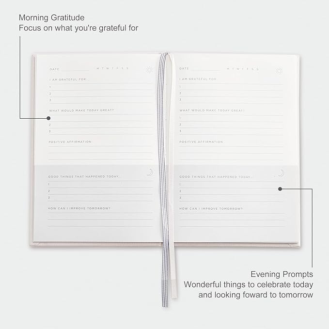 And Per Se Gratitude Journal – Five Minutes a Day to Cultivate Mindfulness, Happiness, Positive Vibes, Affirmations & Self-Reflection – Undated Daily Gratitude Journal for Women & Men (Pale Pink)-Ruum Studio Home