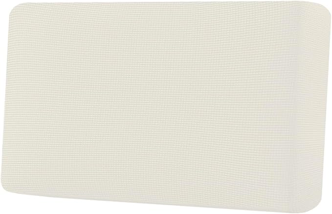 H.VERSAILTEX Super Stretch Individual Seat Cushion Covers Sofa Covers Couch Cushion Covers Slipcover Sets Thick Jacquard Textured Twill Fabric (1 Piece Loveseat Cushion Cover, Porcelain)-Ruum Studio Home