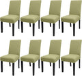 JQinHome Sage Green Chair Covers for Dining Room Set of 8, High Stretch Removable Washable Parsons Chair Slipcover for Home Party Hotel Wedding Ceremony (8PCS, Sage Green)-Ruum Studio Home