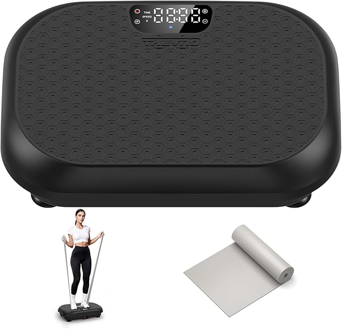 Vibration Plate Exercise Machine Weight Loss, Full Body Shaker Workout Vibration Plates Lymphatic Drainage, Stand Shake Vibrating Plate for Women Men 450 Lbs Capacity Fitness Platform-Ruum Studio Home