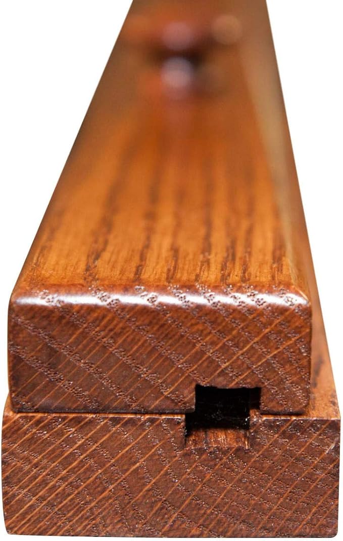 RRD Quilt Hanger for Wall for Display (36") Amish Made Wooden Quilt Rack Wall Mount - Rustic Tapestry Quilt Wall Hangers (Oak Wood, Michaels Stain, 36" Long)-Ruum Studio Home